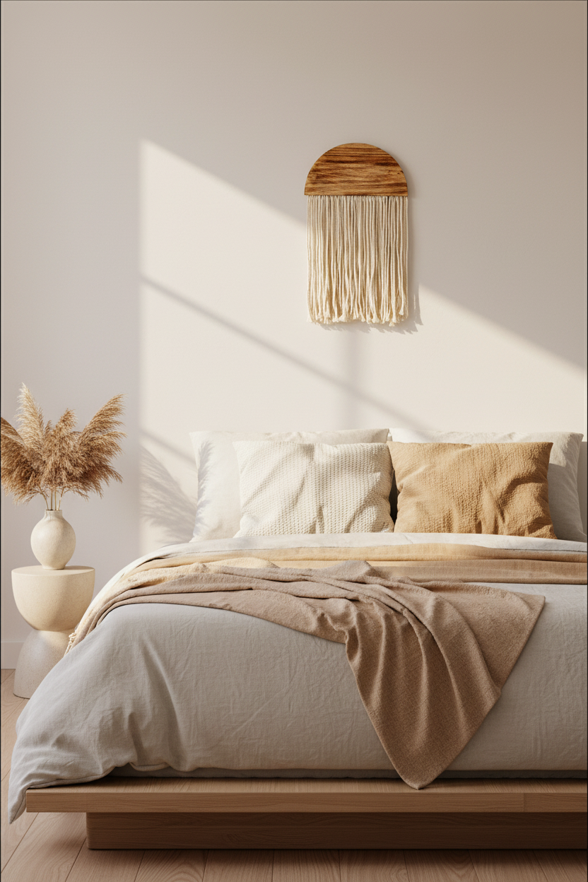 Macramé Wall Hanging - Camera da letto Japandi