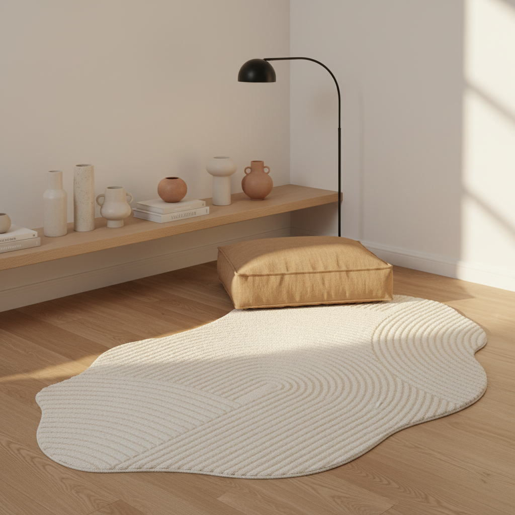 Minimalist Faux Cashmere Rug - Angolo lettura minimalista